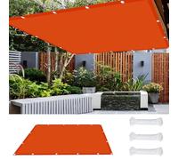 Voile d'ombrage Imperméab Rectangulaire Patio 1 x 7.5 m UV Protection Toile Pergola avec Oeillets avec Cordons pour Patio Jardin Terrasse, Orange