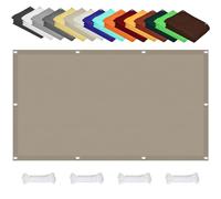 Voile d'ombrage Imperméable 0.4 x 4 m Imperméable Toile Ombrage Auvent 98% UV Protection avec Oeillets Filet Dombrage pour Patio Jardin Terrasse Extérieur, Taupe