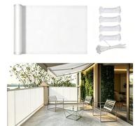 Voile d'ombrage Imperméable, 0.55x9.5m Rectangulaire Toile Ombrage PES Résistant à l'eau, Résistant 98% Protection Rayons UV pour Patio Terrasse Extérieur, Blanc 9.5x0.55m