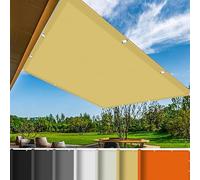 Voile d'ombrage Imperméable 0.6 x 5 m UV Protection avec Oeillets Tissu Polyester Multi Couleur et Taille Voile d'ombrage pour Terrasses Balcons et Jardins, Couleur Crème