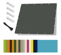 Voile d'ombrage imperméable-1,5x2,5m-Protection solaire et contre les intempéries-Filet d'ombrage-Avec œillets et cordon-Gris foncé
