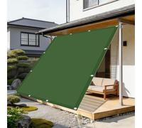 Voile d'ombrage Imperméable 210 x 700 cm 98% UV Protection PES Résistant à l'eau Rectangulaire Protection Solaire Durable Toile Ombrage Extérieur pour Patio Jardin, Vert Foncé