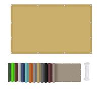 Voile d'ombrage Imperméable 220 x 560 cm 98% UV Protection PES Résistant à l'eau Rectangulaire Protection Solaire Durable Tissu d'ombrage Filet Brise-Vue pour Patio Jardin, Jaune Sable