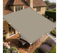 Voile d'ombrage Imperméable 340 x 700 cm Protection Contre Le Vent Anti-Déchirure Résistant Aux Intempéries et Respirant Filet D’Ombrage Rectangulaire pour Patio Jardin, Kaki