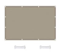 Voile d'ombrage Imperméable 370 x 560 cm 98% UV Protection PES Résistant à l'eau Rectangulaire Protection Solaire Durable Tissu d'ombrage Filet Brise-Vue pour Patio Jardin, Kaki