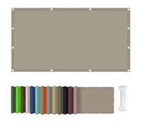 Voile d'ombrage Imperméable 400 x 700 cm 98% UV Protection PES Résistant à l'eau Rectangulaire Protection Solaire Durable Imperméable Toile Ombrage pour Patio Jardin, Kaki