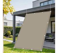Voile d'ombrage Imperméable 80 x 560 cm Protection Contre Le Vent Anti-Déchirure Résistant Aux Intempéries et Respirant Tissu d'ombrage Filet Brise-Vue pour Patio Jardin, Kaki