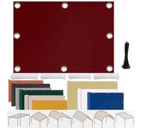 Voile d'ombrage Imperméable à Oeillets UV Protection 2.6x4.8m Bordeaux | Voile D'ombrage Rectangulaire Imperméable Sur Mesure Toile D'ombrage Rectangulaire UV Protection pour Patio avec Oeillets