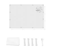 Voile d'Ombrage Imperméable Blanc Robuste Protection UV 1.2x2.3M Rectangulaire Auvent Terrasse Extérieur avec Œillets et Corde pour Jardin Balcon Cour