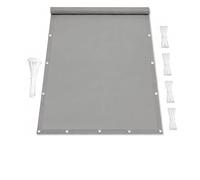 Voile d'Ombrage Imperméable Gris Clair Robuste Protection UV Rectangulaire Auvent Extérieur 0.8x1M avec Œillets et Corde pour Terrasse Jardin Cour