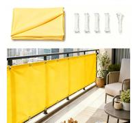 Voile d'Ombrage Imperméable Jaune 95% Protection UV 1.3x1.9M Robuste Rectangulaire Auvent avec Œillets et Corde pour Extérieur Terrasse Jardin Cour