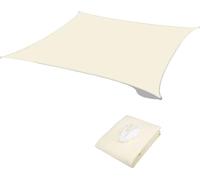 Voile d'ombrage, imperméable, protection UV, beige 6x4M