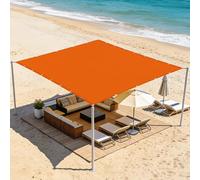 Voile d'ombrage Imperméable Rectangulaire 2 x 3 m Résistant à l'eau Store de Patio Contre Le Vent pour Patio Jardin Terrasse Extérieur Balcon, Orange