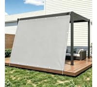 Voile d'ombrage Imperméable Rectangulaire 300X500cm/3x5m Voiles Ombrages de Jardin, Protection UV,95% Filet d'ombrage Extérieur pour terrasse, Balcon, Brise-Vue Gris Clair
