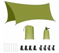 Voile d'ombrage Imperméable Rectangulaire 3x3m, Toile Ombrage Résistant à l'eau, Filet dombrage Rectangle 3x3m avec Piquets de Sol