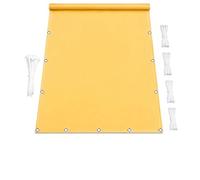 Voile d'Ombrage Imperméable Robuste Protection UV 0.8x1M Jaune Rectangulaire Auvent Extérieur avec Œillets et Corde pour Terrasse Jardin Cour