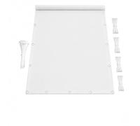 Voile d'Ombrage Imperméable Robuste Protection UV 2.3x5M Blanc Rectangulaire Auvent Extérieur avec Œillets et Corde pour Terrasse Jardin Cour