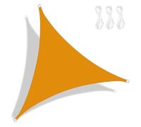 Voile d'ombrage Imperméable Triangulaire, Toile Ombrage Protection 95% UV, pour Terrasse Jardin Extérieur - Jaune Mangue（4x4x4m）