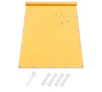 Voile d'Ombrage Jaune Imperméable 98% Protection UV 2.4x2.6M Robuste Rectangulaire Auvent avec Œillets et Cordes pour Jardin Balcon Terrasse Fête