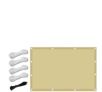 Voile D'ombrage Jaune Imperméable Rectangulaire, Filet d'ombrage Extérieur, Voiles Ombrages Résistant aux UV avec Oeillets Cordons pour Jardin, Terrasse, Camping, Balcon, Gris Clair 1.2x2.4M