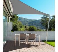 Voile d'ombrage - KARAT - 5 x 5 x 5 m - Protection anti-UV 90% - Tissu HDPE - Résistant aux intempéries
