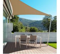 Voile d'ombrage - KARAT - Crème - 3 x 3 m - Protection anti-UV 90% - Résistante aux intempéries