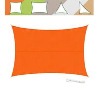 Voile d'ombrage - KARAT - Orange - 5 x 7 m - Protection UV 90% - Tissu résistant aux intempéries