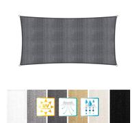 Voile d'ombrage Lumaland 2x4 HDPE rectangle protection UV voile de protection...