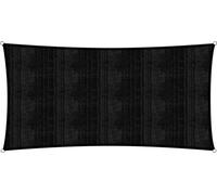 Voile d'ombrage Lumaland avec cordes de fixation, 100 % HDPE avec stabilisateur pour protection UV, rectangulaire 5 x 7 mètres, noir