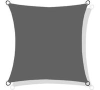 Voile d'ombrage nylon étanche 5x5 m gris