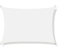 Voile d'ombrage nylon imperméable 4x3 m blanc