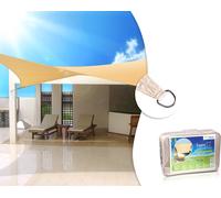 Voile d'ombrage Parasol Parasol pluie Parasol UV Carré Crème 4m Jardin