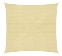 Voile d'ombrage - PEHD - 7x7 m - Beige - 160 g/m² - Résistant aux UV et à l'eau Beige G