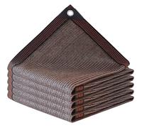 Voile d'ombrage perforée,filet pare-soleil anti-ultraviolet,effet d'ombrage à 90%,adapté au jardin de balcon,marron (Size: 3*5m)