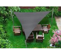 Voile d'ombrage perméable à l'air en PEHD 3x3x4,2 m, gris