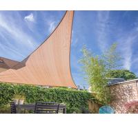 Voile d'ombrage perméable à l'air en PEHD 3x3x4,2 Piaskowy
