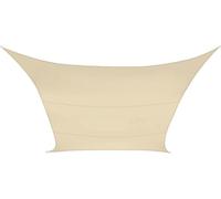 Voile d'Ombrage Perméable à l'Eau - Carrée - 5 X 5 M - Couleur : Champagne
