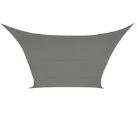 Voile d'Ombrage Perméable à l'Eau - Carrée - 5 X 5 M - Couleur : Charbon