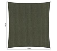 Voile d'ombrage perméable - Carrée - 2 x 2 m - Shadow Comfort