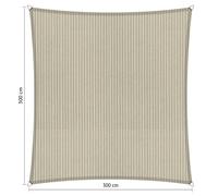 Voile d'ombrage perméable - Carrée - 3 x 3 m - Shadow Comfort