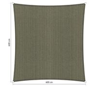 Voile d'ombrage perméable - Carrée - 6 x 6 m - Shadow Comfort