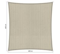 Voile d'ombrage perméable - Carrée - 6 x 6 m - Shadow Comfort