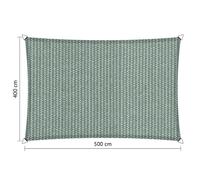Voile d'ombrage perméable - Rectangle - 4 x 5 m - Shadow Comfort