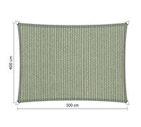 Voile d'ombrage perméable - Rectangle - 4 x 5 m - Shadow Comfort