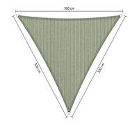 Voile d'ombrage perméable - Triangle - 3 x 3 x 3 m - Shadow Comfort