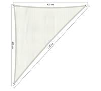Voile d'ombrage perméable - Triangle 90° - 4 x 4 x 5,7 m - Shadow Comfort