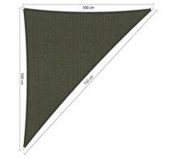 Voile d'ombrage perméable - Triangle 90° - 5 x 5 x 7,1 m - Shadow Comfort