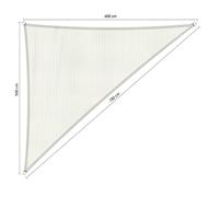 Voile d'ombrage perméable - Triangle 90° - 5 x 6 x 7,8 m - Shadow Comfort