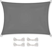 Voile d'ombrage PES rectangulaire 25 x 3 m, anthracite, indice de protection solaire UPF 50+, cordes de fixation incluses
