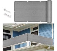 Voile d'ombrage pour balcon - pare-soleil personnel - couverture de balcon - protection visuelle - protection renforcée - pour 45 x 200 cm - gris